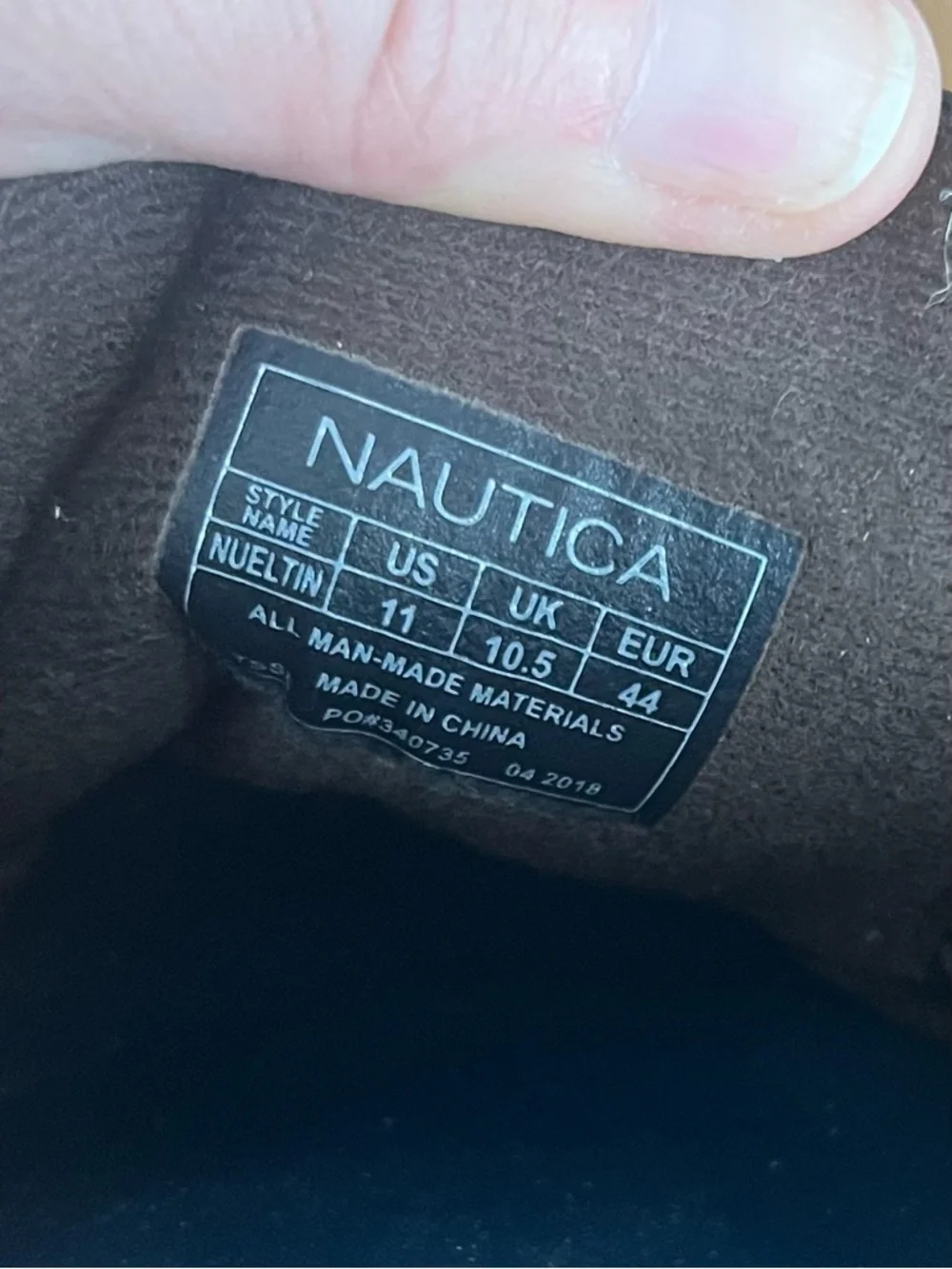 ⭐️ Nautica Men's Brown Leather‎ Boat Shoes Size 11